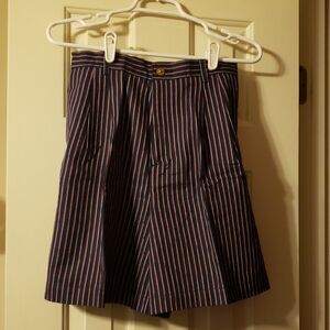 Liz Claiborne Lizsport Petite Blue Shorts With Red And White Stripes Size 6P
